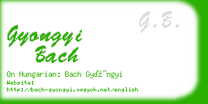 gyongyi bach business card